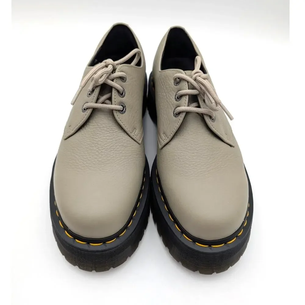 Dr. Martens 1461 Quad Platform Derby Shoes Unisex Vintage Taupe Size USW12/M11